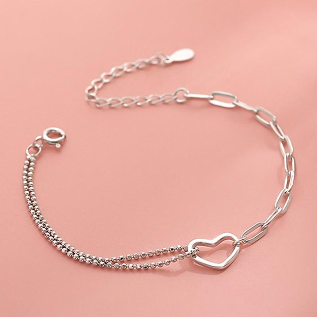 Armband 925 Sterlingsilber, Herzform, Damen - Bild 1