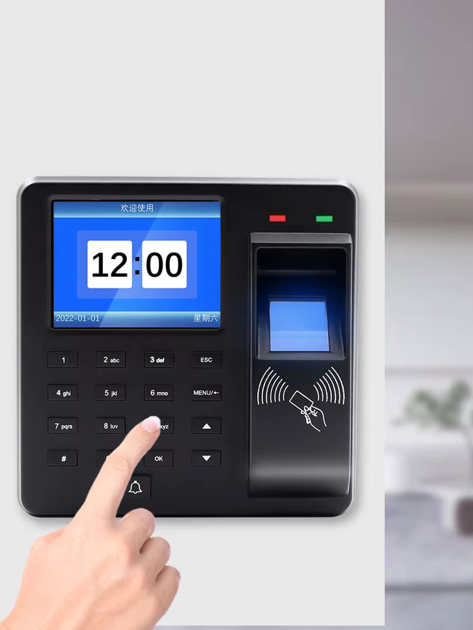 LUCKING DOOR Biometrische Fingerabdruck-Zutrittskontrolle mit Video-Gegensprechanlage und RFID-Codesystem in Schwarz - Bild 7