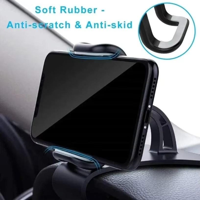 Universelle Auto-Handyhalterung als Armaturenbrett-Clip für GPS und Smartphones in Schwarz - Bild 1