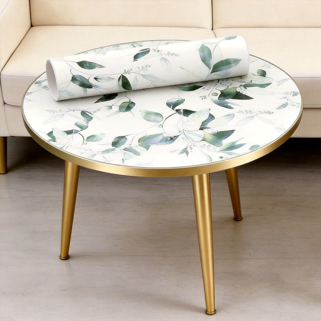 Selbstklebende Tapete von Luck Amy mit grünem Blätter-Design, wasserfestes Vinyl-Kontaktpapier für Wand und Schranktür zur DIY-Renovierung - Bild 1