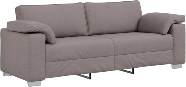 vidaXL Sofa in Taupe mit Stoffbezug, B/T/H: 219 x 80 x 82 cm - Bild 1