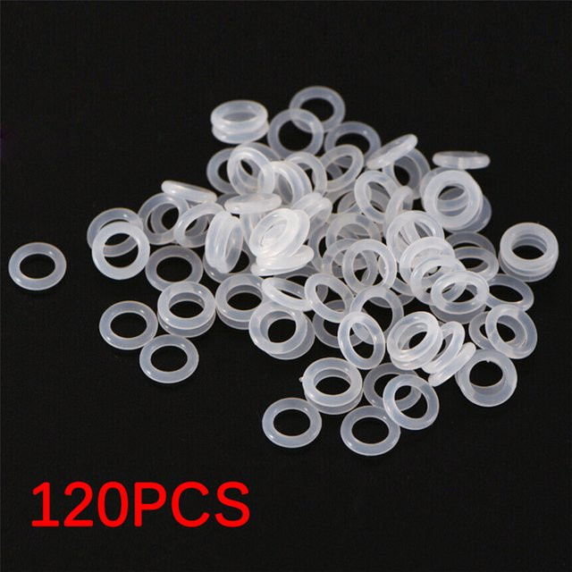 KOQZM 120 Stück Gummi O-Ring Tastatur Schalter Dämpfer in Weiß für Tastatur Zubehör und Tastenkappen Ersatz - Bild 1