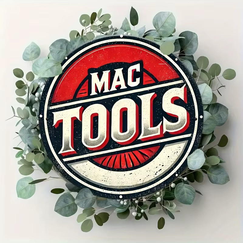 Rundes MAC Tools Blechschild aus Metall im Vintage-Design, Durchmesser: 20 cm, Mehrfarbig - Bild 4