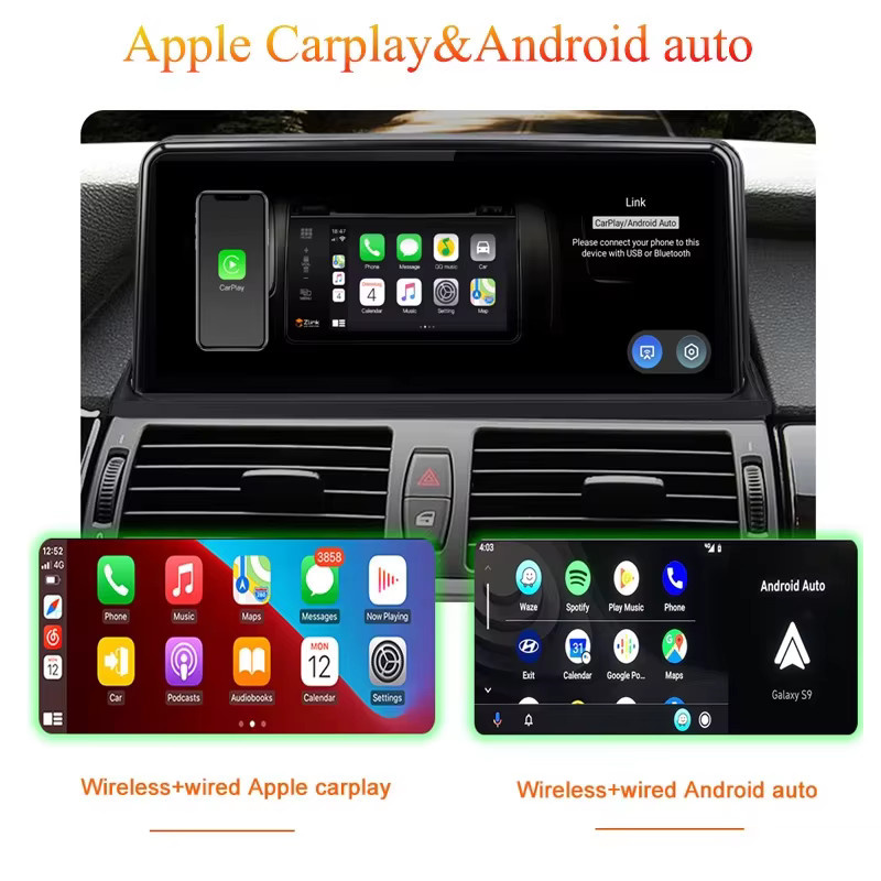 BONROAD Multimedia Radio für BMW X3 E83 (2004-2009) mit kabellosem CarPlay, Android Auto, GPS und Bluetooth in Schwarz - Bild 4