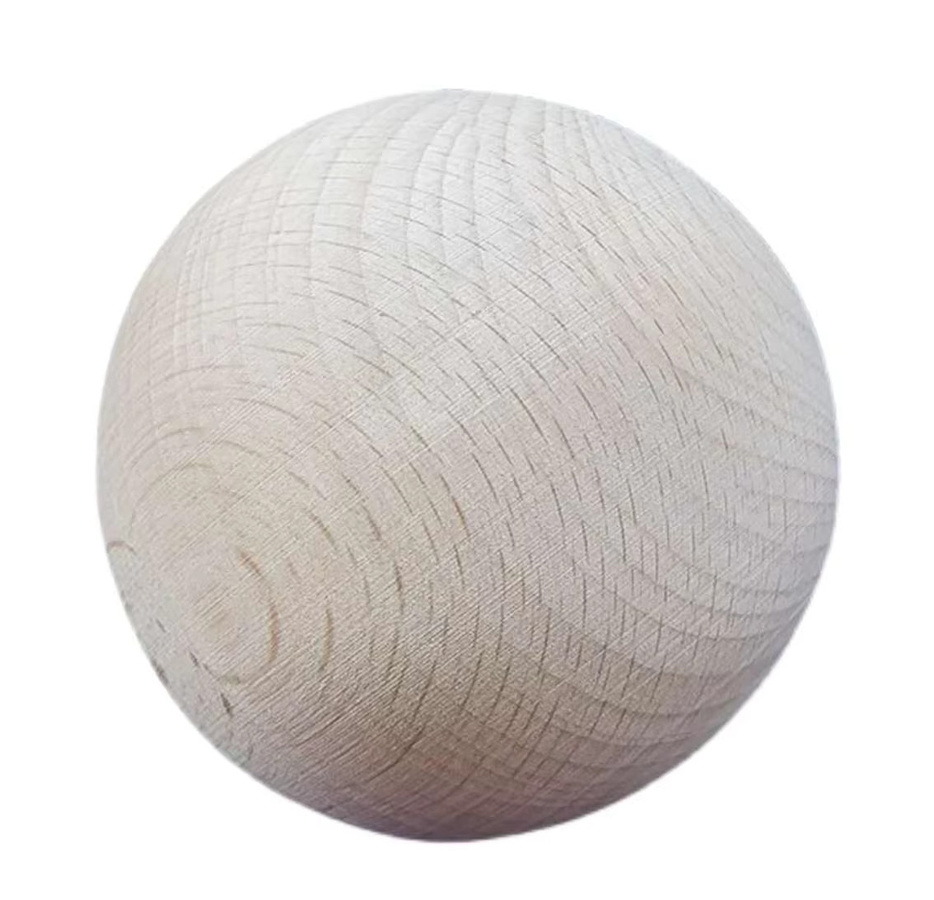 Runde Buchenholz Kugeln in Beige für DIY Dekoration und Bastelarbeiten - Bild 2