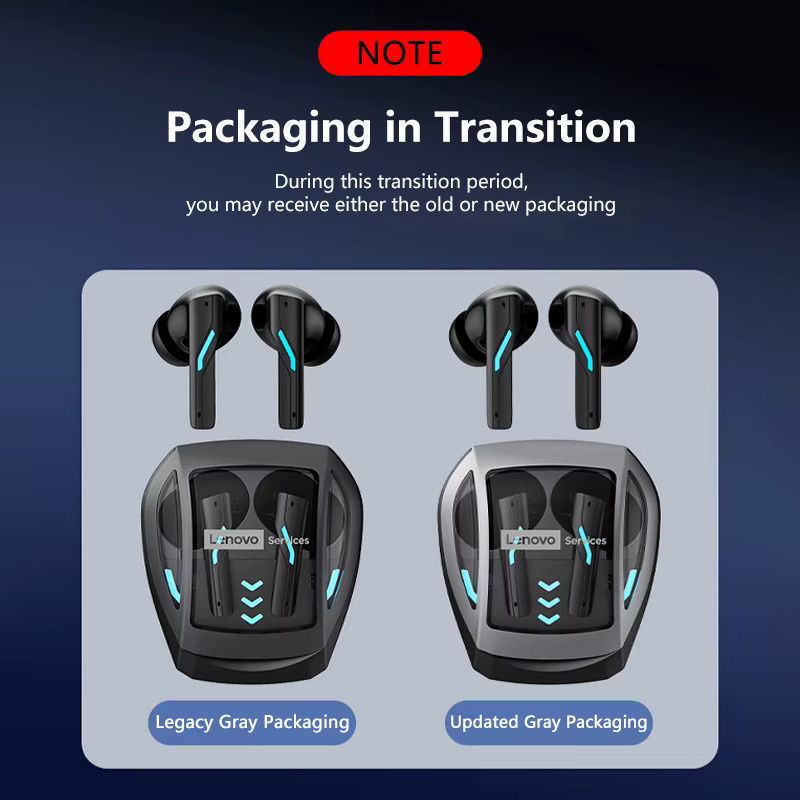 Lenovo GT100 TWS Bluetooth 6.0 Gaming-Ohrhörer in Schwarz oder Grau mit extrem niedriger Latenz und HD-Sprachanrufen - Bild 5