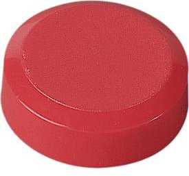 MAUL Rundmagnete in Rot mit Feinstruktur aus Kunststoff und Metall, 20 Stück, Durchmesser: 2 cm, Höhe: 0,75 cm, Haftkraft 300 g - Bild 1