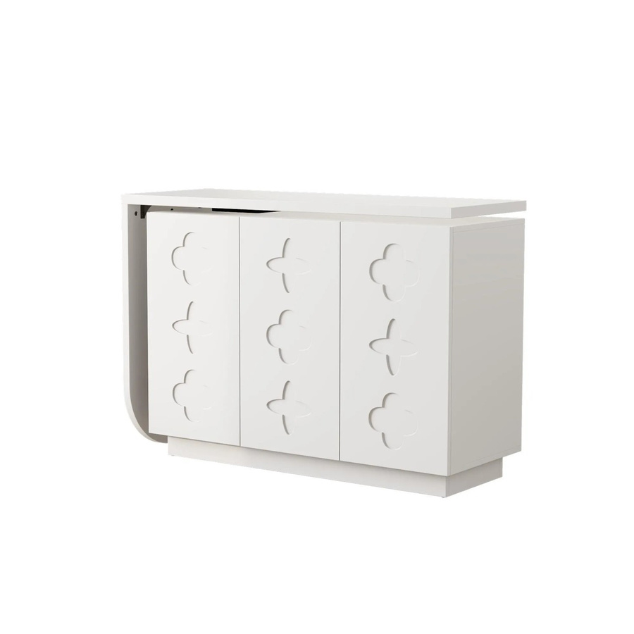 okwish Eckschreibtisch Drehbar Weiß B/T/H: 110 x 40 x 75 cm - Bild 1