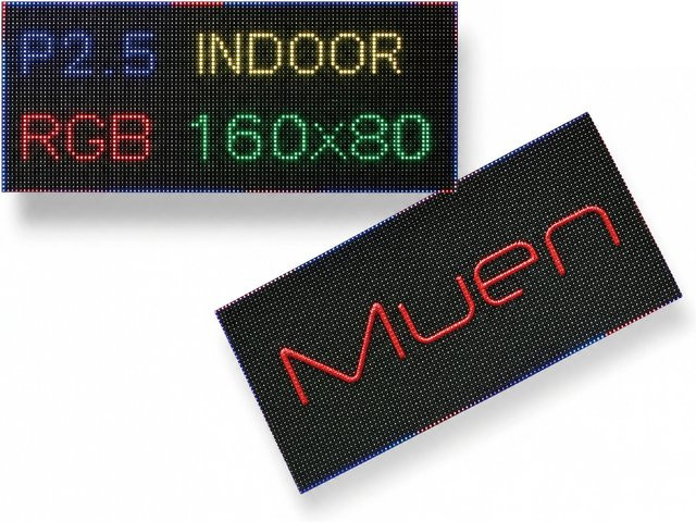 MUEN LED P2.5 Indoor SMD Vollfarb-LED-Displaymodul HUB75, Farbe: Multicolour/Schwarz, B/H: 160 x 80 mm, 64 x 32 Pixel, 16Scan - Bild 1