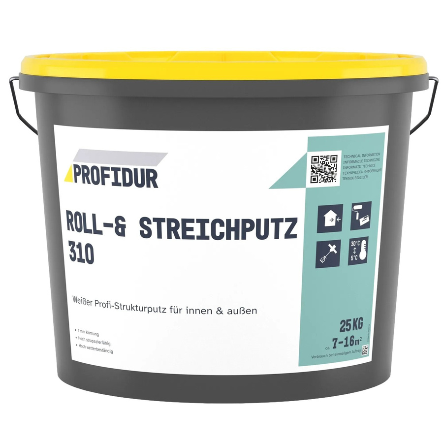 Profidur Roll- und Streichputz 310 Weiß 25 kg - Bild 2