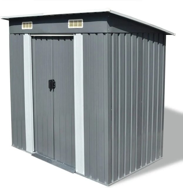 vidaXL Gartenschuppen aus Metall in Grau 657839 - Bild 1
