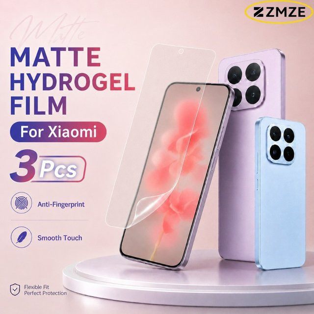3er-Pack Flexible Matte Hydrogel-Schutzfolie für Xiaomi 17 Ultra 17 Pro Max 17 Max 17T 15S 15T 14T 13T Pro 15 14 13 Ultra in Transparent - Bild 1