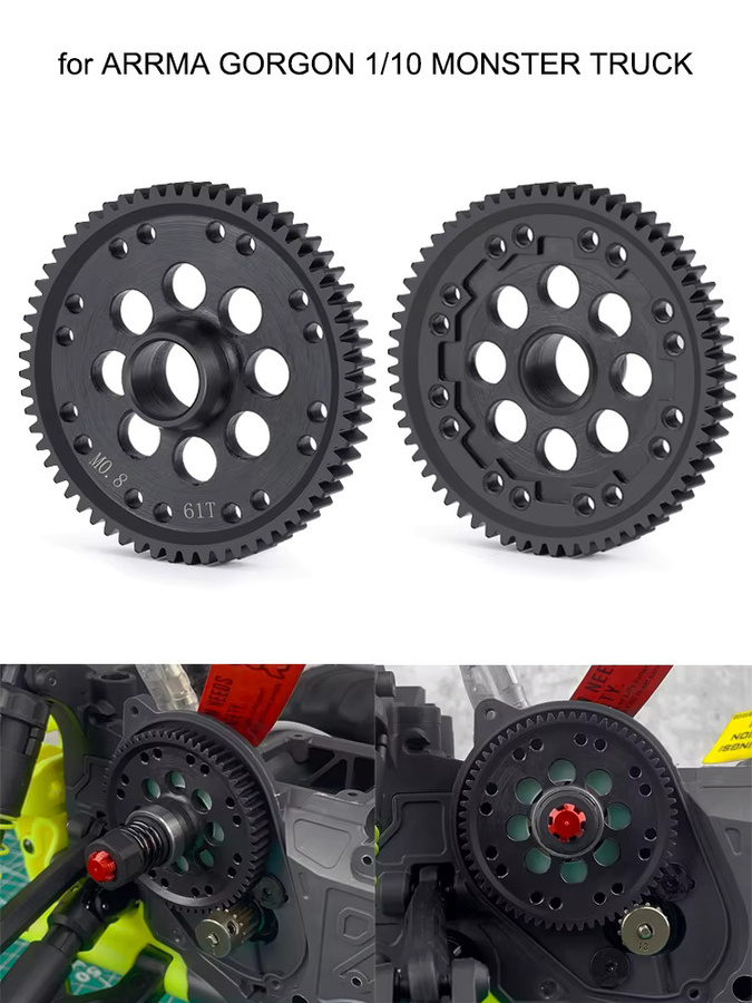 AXSPEED Metallsporn-Hauptgetriebe, Zubehör, Schwarz - Bild 6