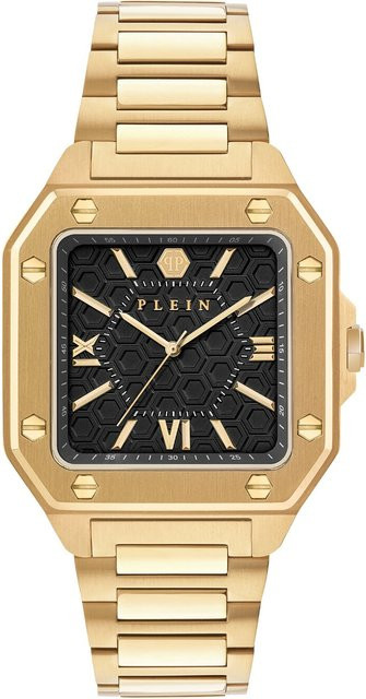 Philipp Plein Herrenuhr Plein Edge, Quarz, Edelstahl, Schwarz, 42 mm - Bild 1