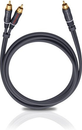 Oehlbach Cinch Audio Y-Kabel Anthrazit mit vergoldeten RCA-Steckern 5,0 m - Bild 2