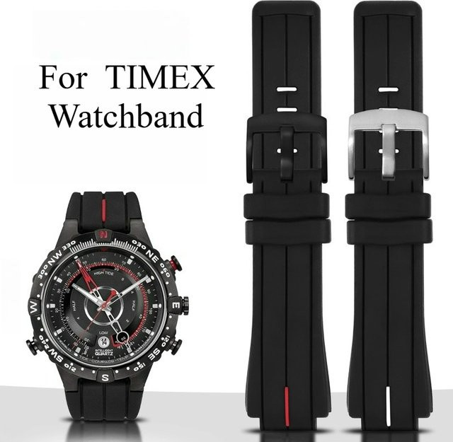 Timex Uhrenarmband Silikon, Schwarz, Herren - Bild 1