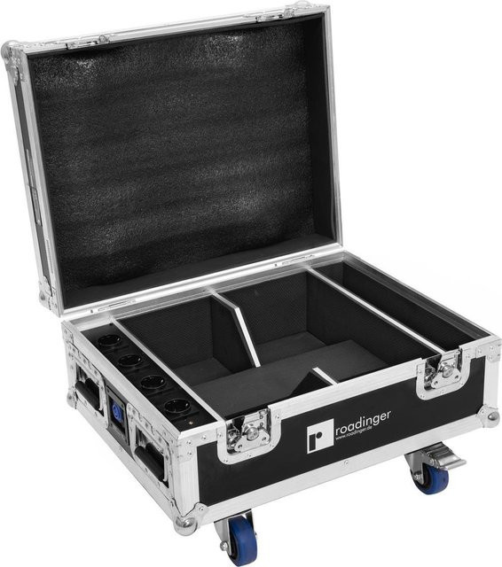 ROADINGER Flightcase für 4x AKKU IP UP-4 QuickDMX mit Ladefunktion, Schwarz - Bild 1