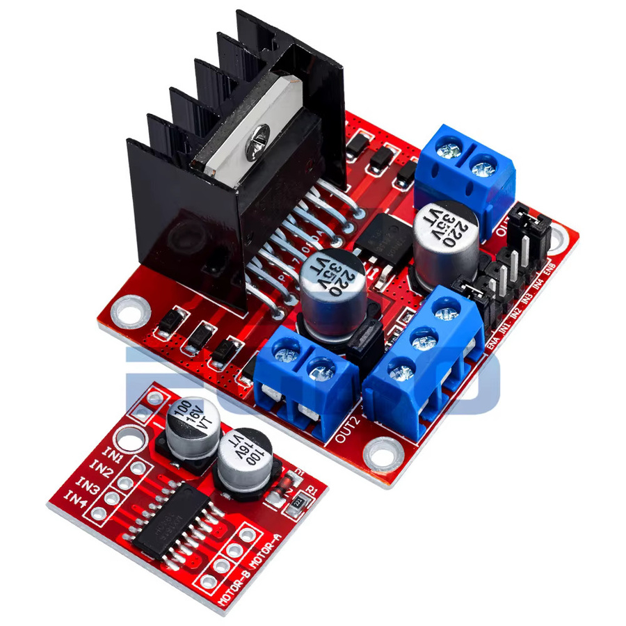 EGBO L298N Dual H-Brücke DC-Schrittmotor-Treiber Modul in Rot für Arduino und Roboterprojekte - Bild 3