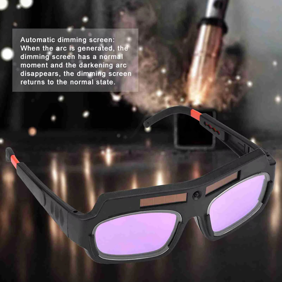 YOUTHINK Solar Schweißbrille mit Automatik-Abblendfunktion für Argon-Lichtbogenschweißen in Schwarz und Weiß mit getönten Gläsern - Bild 2