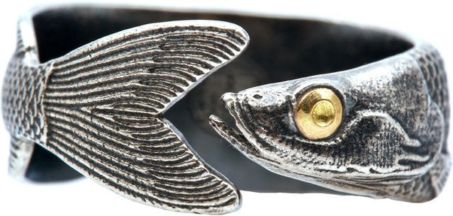 Buyee Ring, 925 Silber, Fisch, Unisex - Bild 1