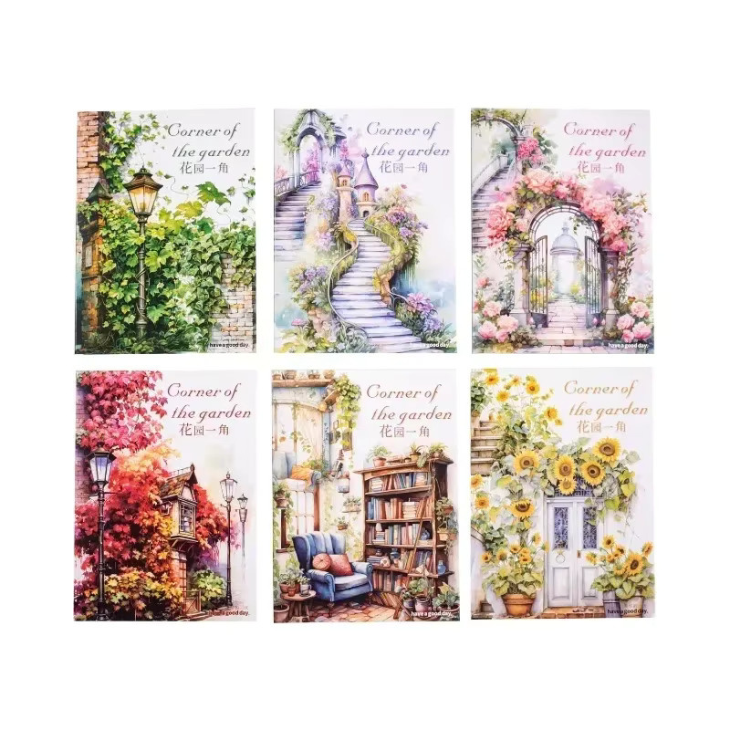 30 Stück Leaffei PET Aufkleber für Scrapbook und DIY mit Gartenecken und Landschaftsmotiven, Mehrfarbig, B: 15,3 cm, H: 9,7 cm - Bild 1