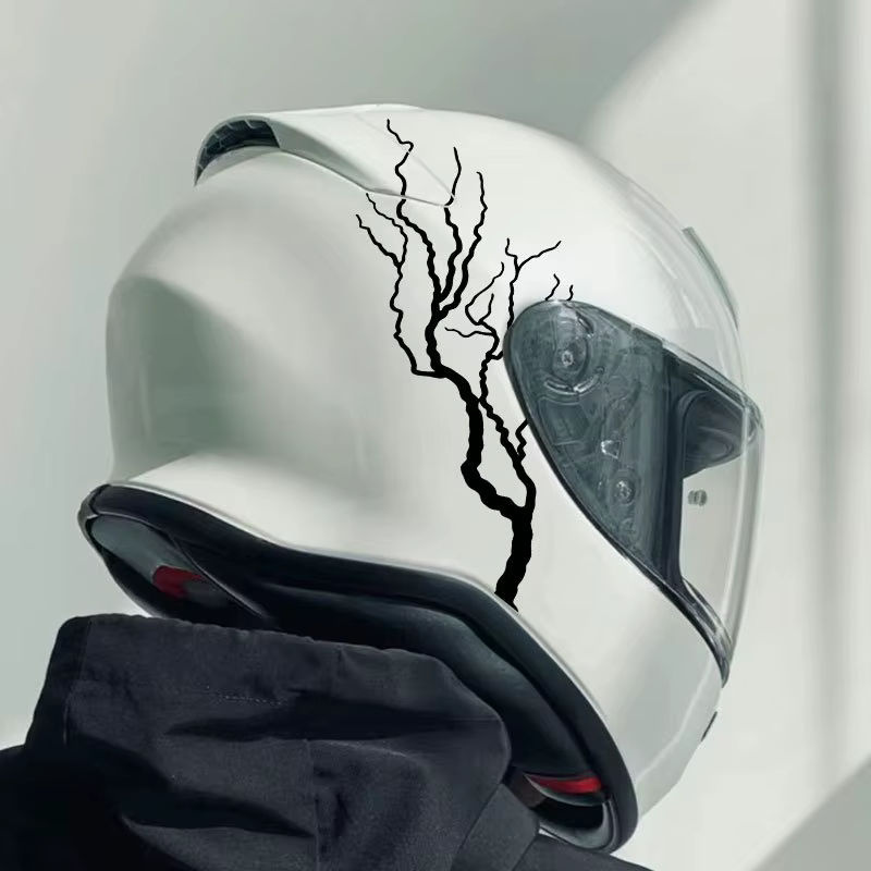 1 Paar kreative Blitz-Motorrad-Aufkleber aus Kunststoff in Schwarz und Mehrfarbig für DIY Roller, Kraftstofftank, Seitenverkleidung und Rennhelm - Bild 4