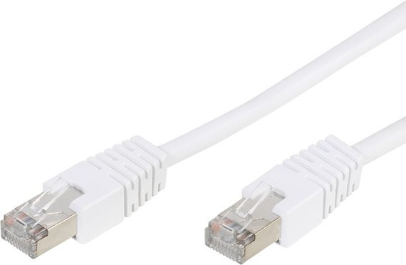Vivanco CAT 5e Netzwerkkabel RJ45 Ethernet LAN in Weiß, Länge: 3 m - Bild 1