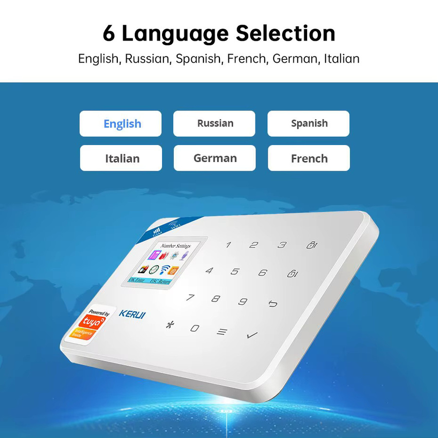 KERUI W181 Tuya Smart WIFI GSM Sicherheit Alarm System in Weiß mit Alexa Kompatibilität, Bewegungsmelder, Türsensor und Outdoor Kamera - Bild 5