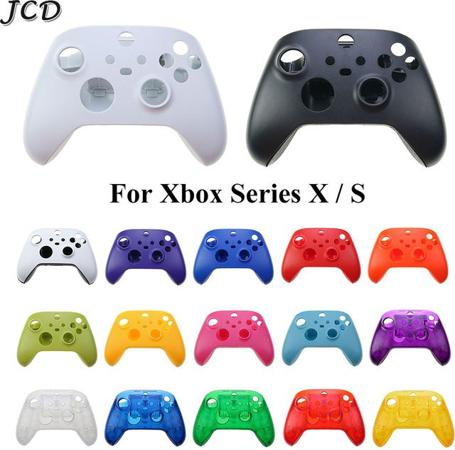 JCD Ersatzgehäuse für Xbox Series X S Controller, schwarzes Vorder- und Rückgehäuse Set mit Frontplatten - Bild 1