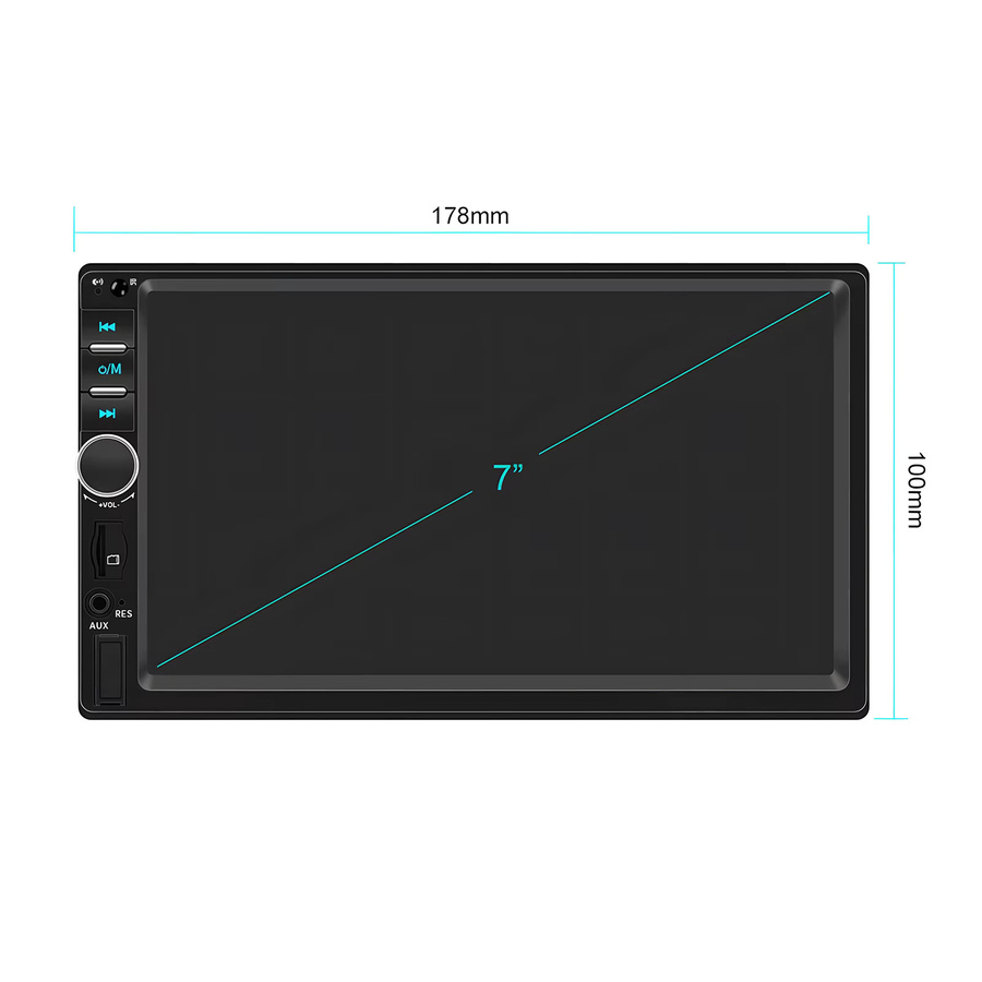 Podofo 2 DIN Autoradio mit 7 Zoll Display, Carplay, Android Auto, Mirror Link, Bluetooth, FM-Radio und USB/TF-Schnittstelle in Schwarz - Bild 5
