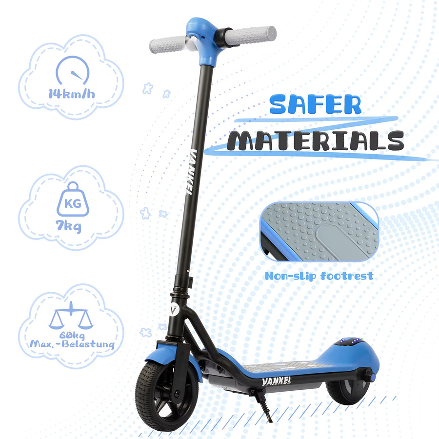 Vankel Elektroroller für Kinder, mit Bluetooth, Regenbogenlichtern, LCD-Display - Bild 2