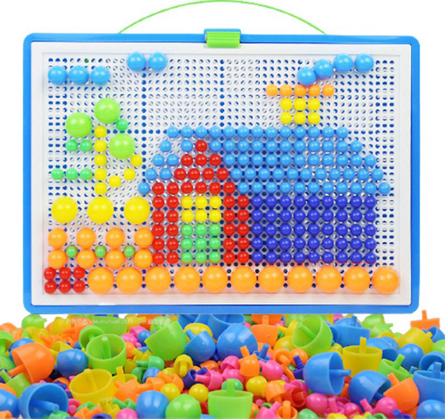 3D Puzzle Korn Pilz Nagel Perlen, 296-teiliges Set, Bunt / Mehrfarbig - Bild 1