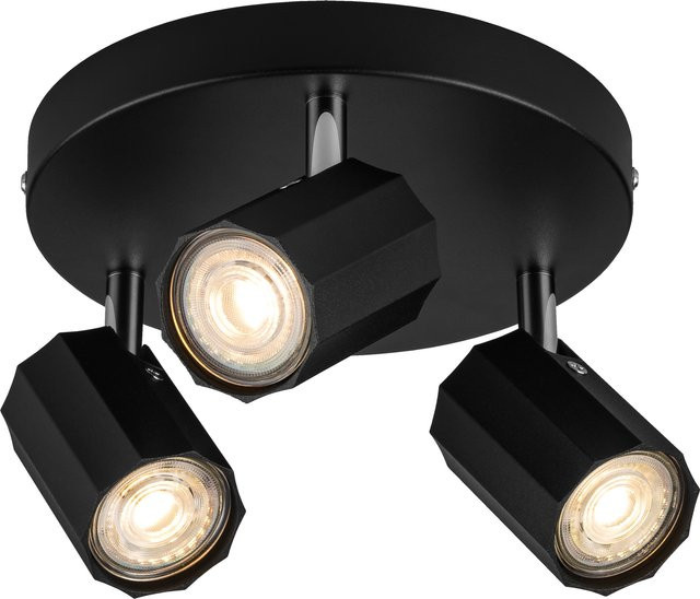 LIVARNO HOME Deckenstrahler Schienenleuchte mit 3 neigbaren und schwenkbaren LED-Spots in Mattschwarz - Bild 1