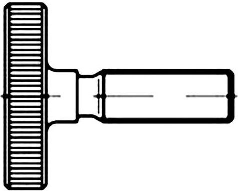TOOLCRAFT Rändelschrauben M5 30mm DIN 653 aus Stahl 25 Stück - Bild 1