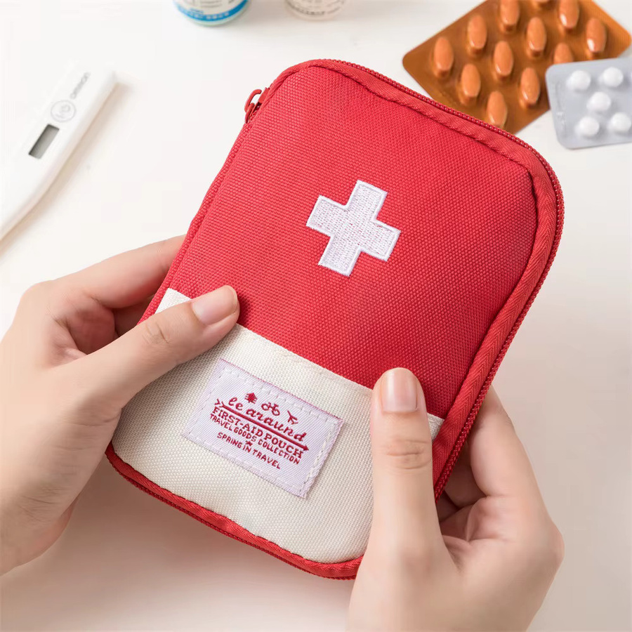 Kaxitex Erste Hilfe Kit Organizer Set, 3-teilige tragbare medizinische Notfalltasche für Camping, Haus und Outdoor, Farbe: Pink - Bild 1