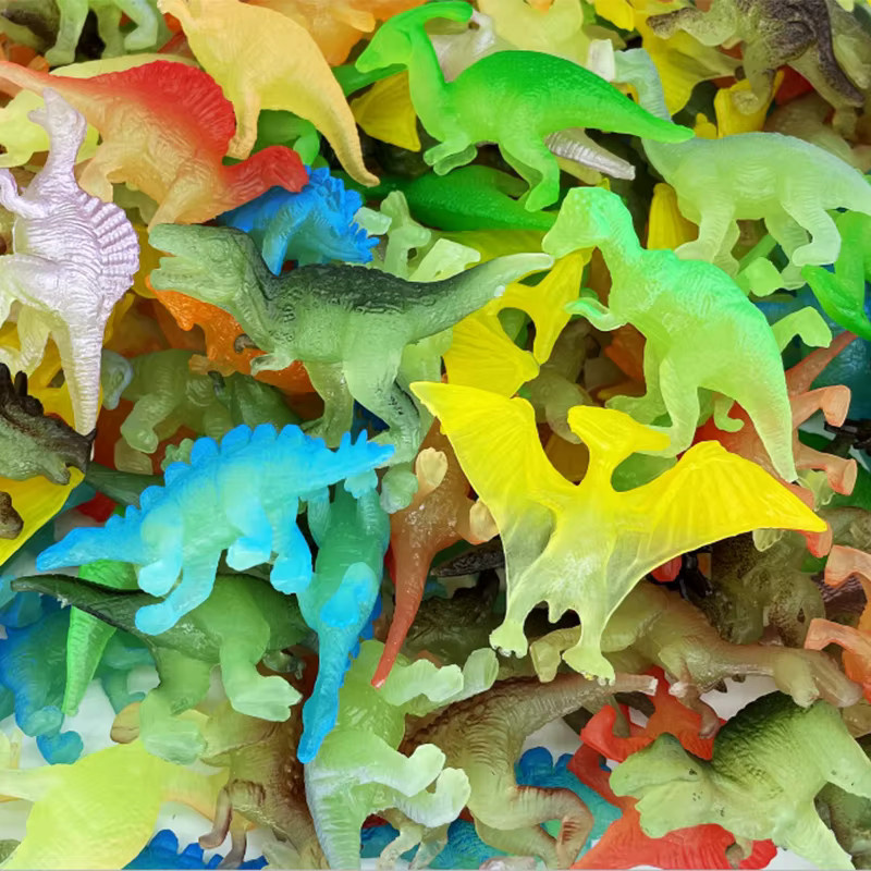 Monssjay Dinosaurier Figur, Gummi, Bunt / Mehrfarbig, 12-teiliges Set - Bild 3