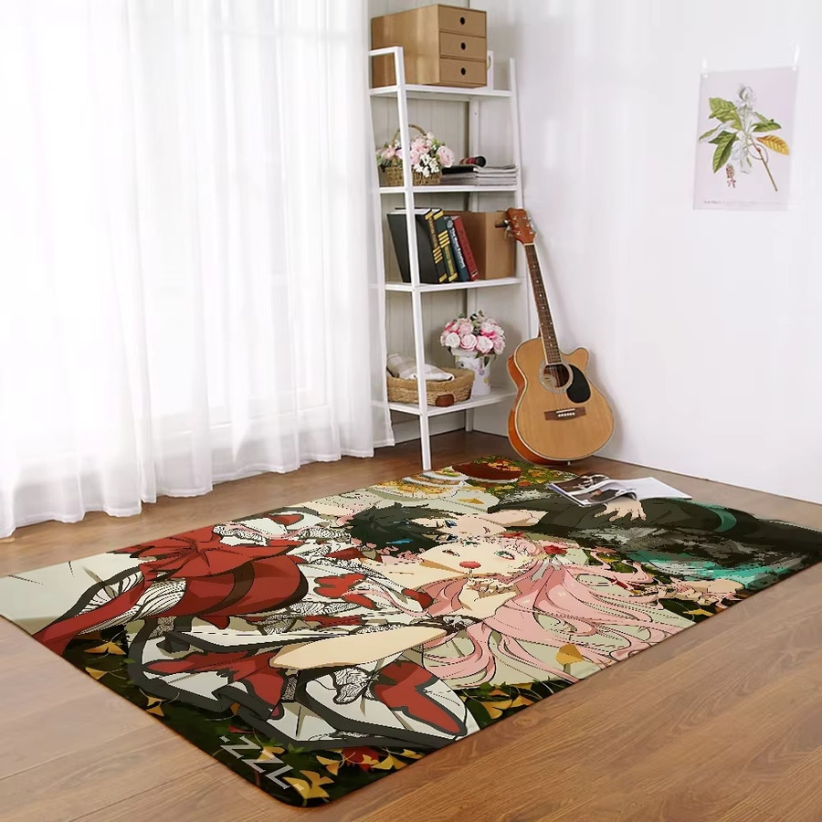 Bilibili Darling in the Franxx Zero Two Bodenmatte, moderner Spielteppich für Wohnzimmer und Kinderzimmer, rechteckig, Multicolour - Bild 2