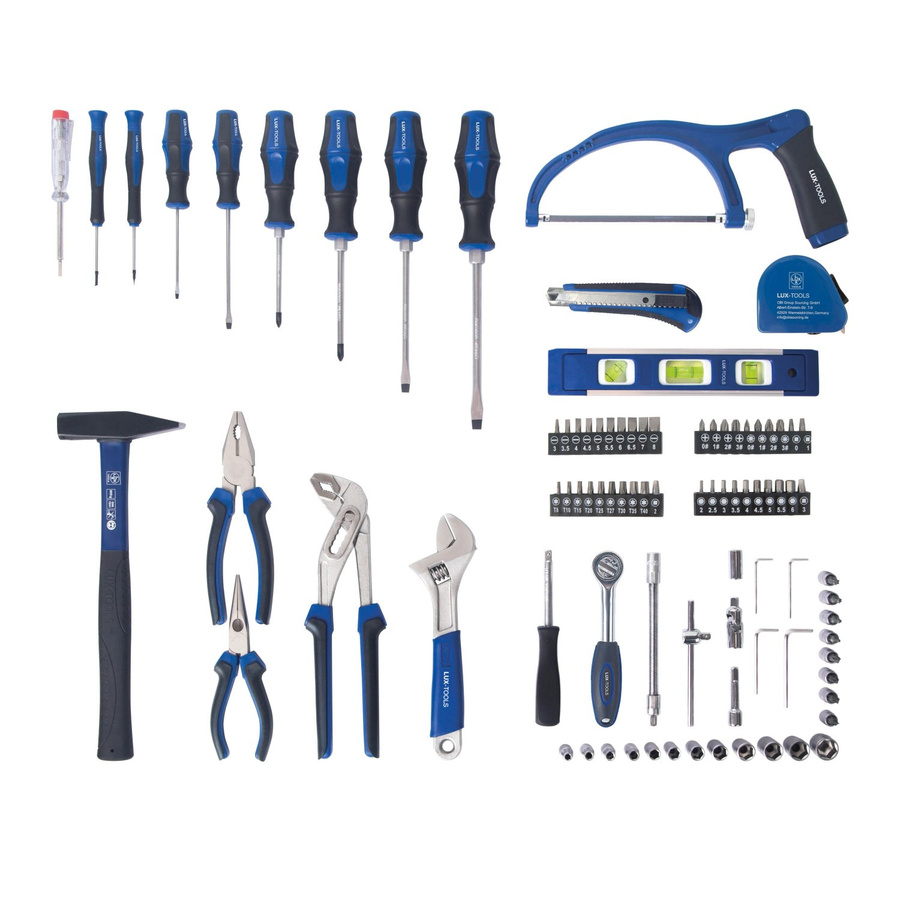 LUX-TOOLS Werkzeugkoffer 89-teilig in Blau-Schwarz aus Kunststoff - Bild 2