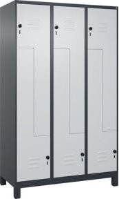 C+P Z-Spind Classic PLUS mit 6 Fächern, Stahlkonstruktion mit Sicherheits-Drehriegel, Anthrazit/Grau/Schwarz, H: 195 cm, B: 120 cm, T: 50 cm - Bild 1