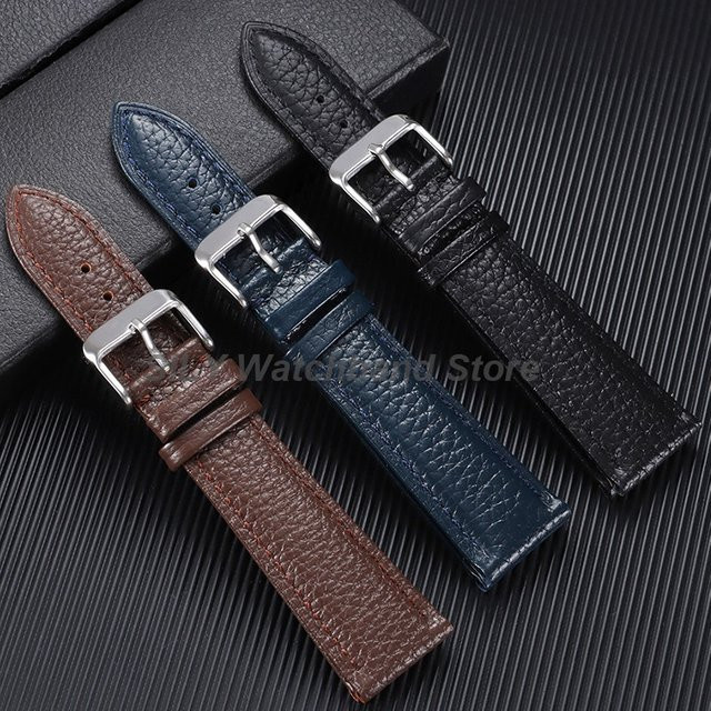 Uhrenarmband Leder, Metallschnalle, Unisex - Bild 1