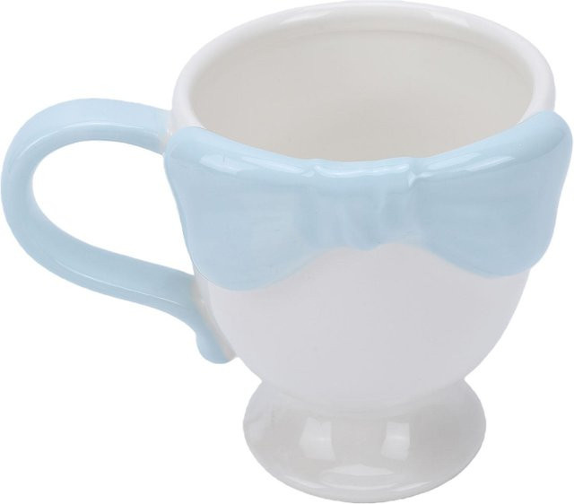 Koogeelife Keramik Kaffeebecher mit 3D-Krawatte und Schleife in Blau, 300 ml - Bild 1
