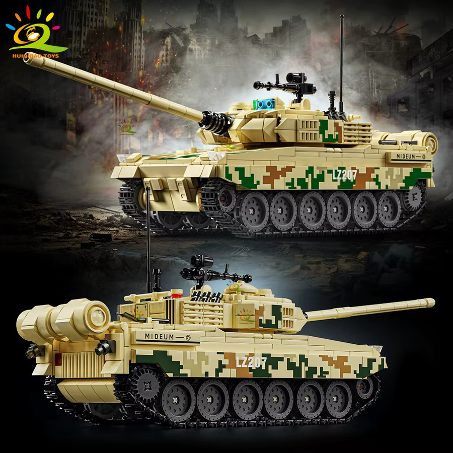 HUIQIBAO Militär T-34 Panzer Bausteine-Set für Kinder als Konstruktionsspielzeug aus Kunststoff - Bild 5