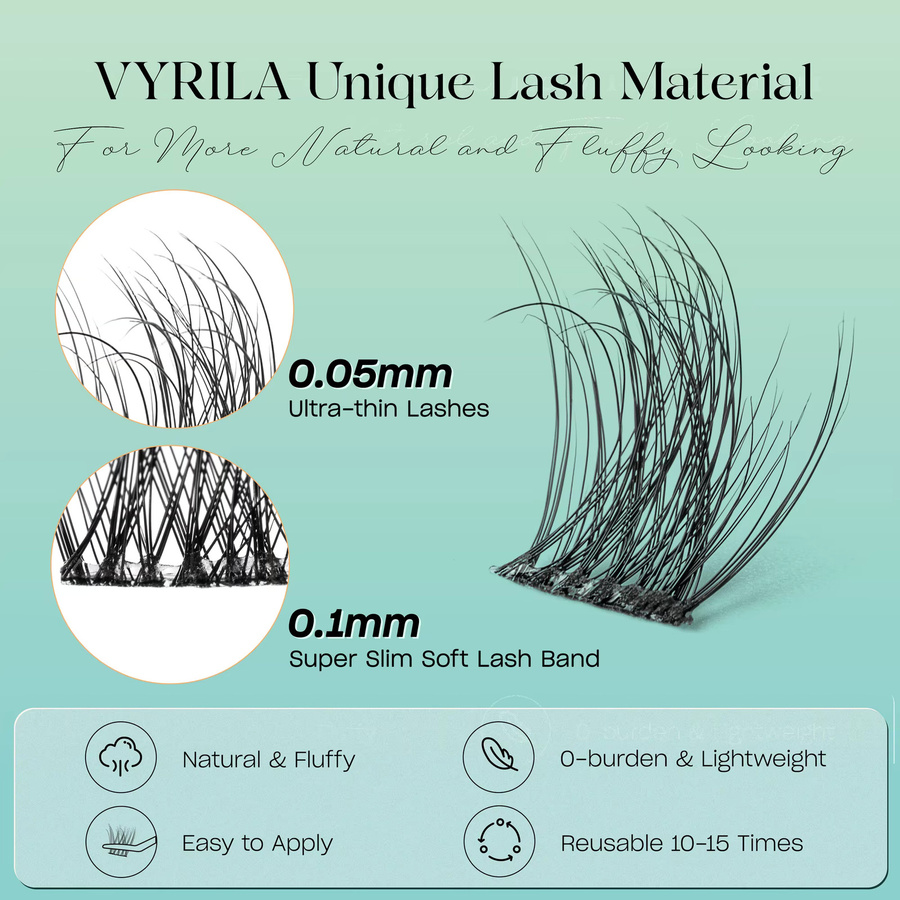 VYRILA Wimpernverlängerungsset Wispy C Curl Lash Cluster Kit, 8-16 Mix - Bild 2