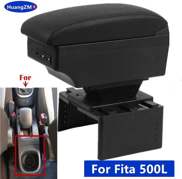 Armlehnen-Ablagebox für Fita 500L Center Konsole in Schwarz von HuangZM - Bild 1