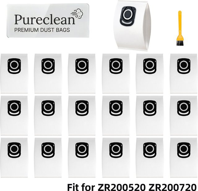 Staubbeutel für Rowenta Compact Power, X-Trem Power und Silence Force, Farbe Weiß - Bild 1
