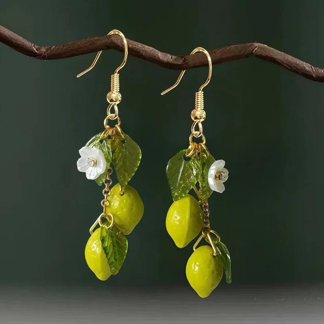 YULIN Ohrringe, Blaubeer-Frucht-Blumen, Gold, Damen - Bild 1