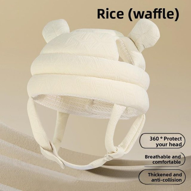MARKET-1 Baby Kopfschutzpolster und Sturzschutz-Hut aus Textil in Beige - Bild 1