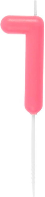 Rico Design Zahlenkerze 1 in Neon Pink für deinen Geburtstag - Bild 1