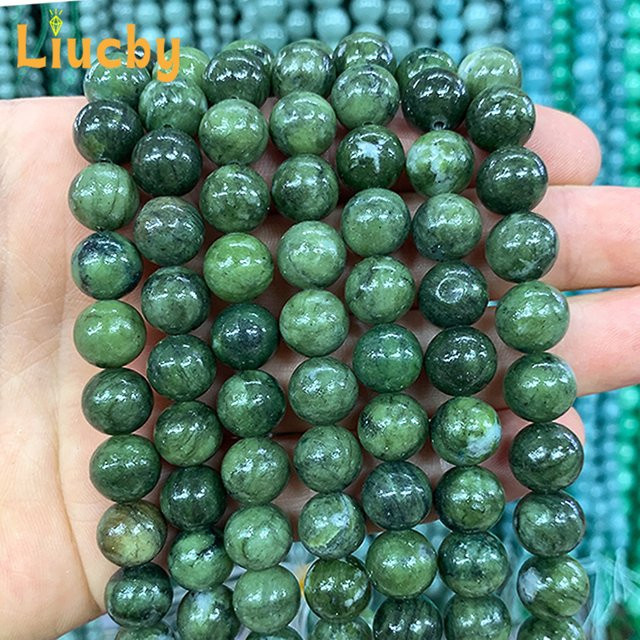 Liucby Perlen, dunkle Jade, 4/6/8/10/12mm, Unisex - Bild 1