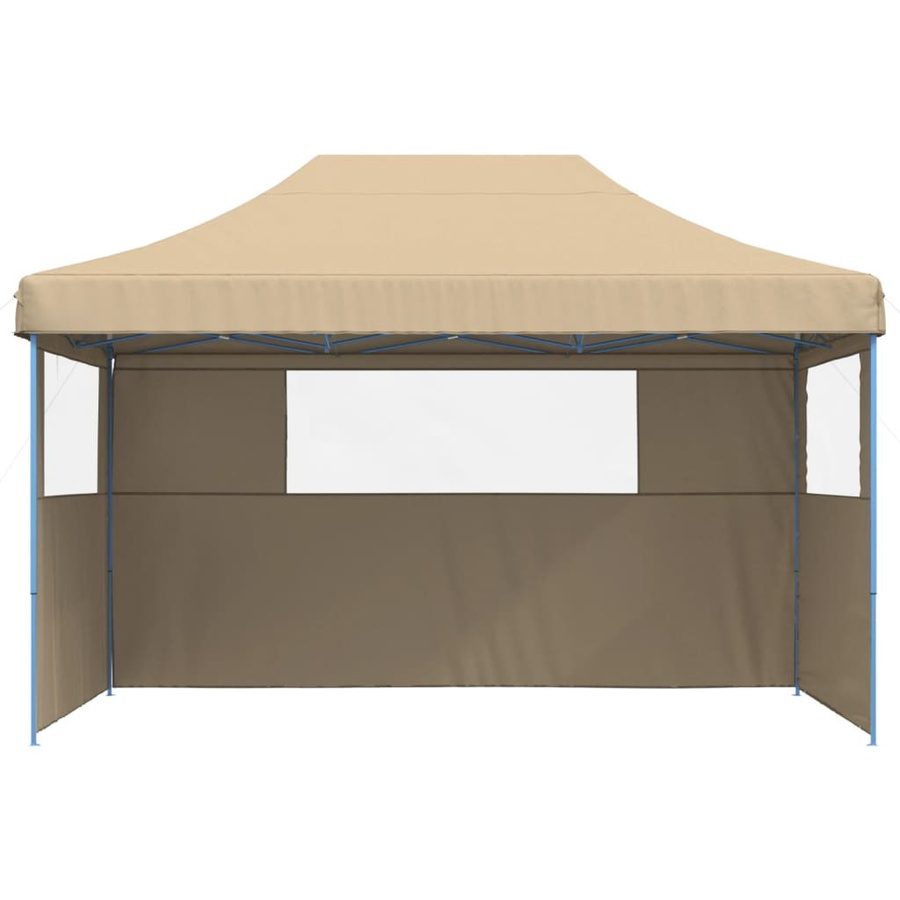 vidaXL Pop-Up Partyzelt mit 3 Seitenwänden und Fenstern, Beige - Bild 3